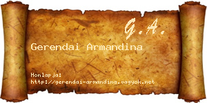 Gerendai Armandina névjegykártya